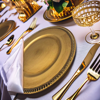 Accessoire de table à manger de ferme intérieur/extérieur écologique en plastique pour assiette de chargeur plat de service pour dessert collations mariage U
