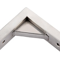 {Vente directe d'usine} Étagère de support triangulaire en acier inoxydable et marbre épaissi, support de planche en bois, étagère de bibliothèque