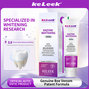 <span class=keywords><strong>Pasta</strong></span> Dental Enzimática KeLeek 105g - Blanqueadora y Elimina Manchas, con Veneno <span class=keywords><strong>de</strong></span> Abeja, Papaína, Dextranasa, Aliento Fresco Duradero - Product Image 3