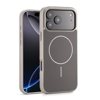 Coque de téléphone magnétique givrée en fibre de carbone pour iPhone 17 Air, 16E, 15, 14 Plus, 13, 12 Pro Max avec recharge sans fil
