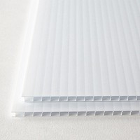 Natural Danpla Fluteboard plástico corrugado 8 pies x 4 pies polipropileno Corex PP perforado plástico Coreflute hoja para publicidad