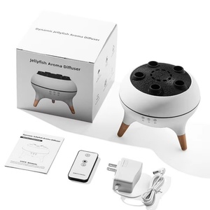 Diffuseur d'aromathérapie à flamme simulée 3D, humidificateur d'air ultrasonique avec télécommande, son dynamique, détection sonore et pulvérisation méduse, avec fonction de minuterie - Product Image 6