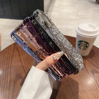 Pour iPhone 15 Pro Max 14 Plus 13 12 11 XR 7 8 Gradient Glitter Petal Phone Case Soft TPU Electroplated Mobile Cases