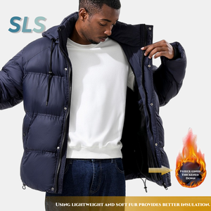 Bán Buôn Ánh Sáng Ngoài Trời Áo Khoác Ấm Mùa Đông Lông Cừu Chất Lượng Cao Của Người Đàn Ông Xuống Áo Khoác Ngoài Cộng Với Kích Thước Bong Bóng Áo Khoác Nóc - Product Image 4