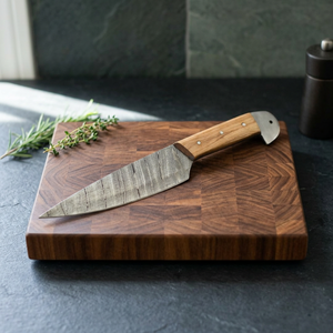 Couteau de chef en acier damas forgé à la main de haute qualité en gros |   Couteau de cuisine de 10,00 pouces avec manche en bois - Product Image 2