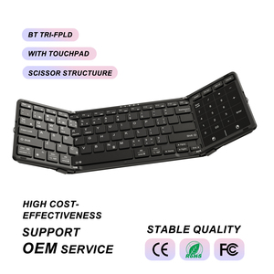 Tastiera Wireless Pieghevole Ultra Sottile a 64 Tasti 2.4G <span class=keywords><strong>Ricaricabile</strong></span> per Computer - Product Image 1