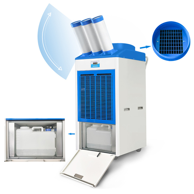 36000BTU 3 Ton Commercial Portable Industrial Air Conditioner with Motor 220-240V R410A Refrigerant