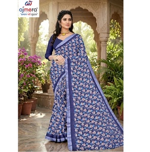 Saris en coton tendance et élégants pour femmes, confort premium, luxe, protection solaire, séchage rapide, toutes saisons, bureau, décontracté - Product Image 5
