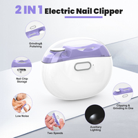 Meilleure Vente : Coupe-Ongles Électrique 2-en-1 Rechargeable USB avec Polissage Automatique et Lime à Ongles Électrique