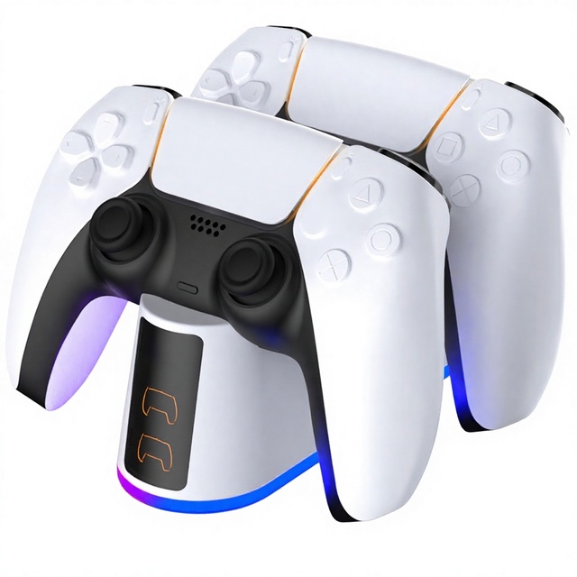 Custom Charger RGB Lighting Type-C Port Fast Charging Stand for PS5 Controller PRO Dual Charging Dock