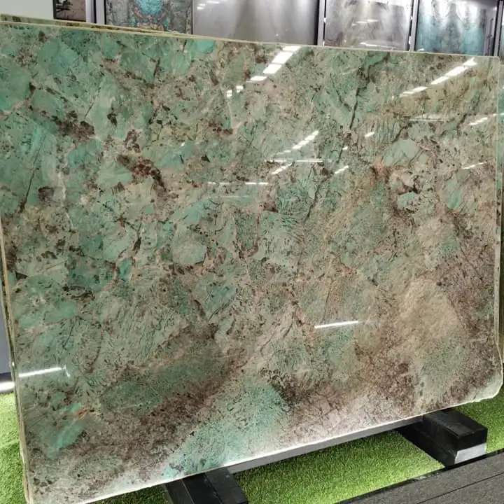 פופולרי פנים אבן לוח שיש ירוק קוורץ לקיר אריחי שיש טבעי למעלה