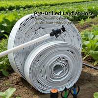 Tuyau principal d'irrigation PE plat de 2/3/4 pouces, pré-percé, résistant aux UV, haute pression
