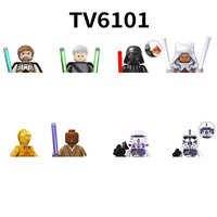 Figura de Robot de Guerra en Miniatura, Juguete de Bloques de Construcción de Jedi, Luke Skywalker, Ahsoka Tano, Yoda, Obi-Wan Kenobi, Sith, Kylo Ren, Conde Dooku, Starkiller