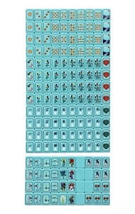 KEYE02 Jeu <span class=keywords><strong>de</strong></span> Mahjong Américain Moderne 160 Tuiles, Pliable et Portable, en Acrylique et Cristal Sculpté <span class=keywords><strong>de</strong></span> Luxe, Motif Vue sur <span class=keywords><strong>Lac</strong></span> et Fleurs, avec Dés - Product Image 5