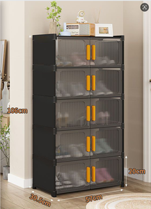 Étagère à chaussures en plastique de luxe léger, porte-chaussures d'intérieur moderne simple, armoire à chaussures multi-niveaux - Product Image 5