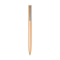 Stylo Gel Rotatif Haut de Gamme Entièrement en Cuivre, Nouveau Cadeau d'Affaires Tendance avec Logo Personnalisable, Stylo Bille Métallique