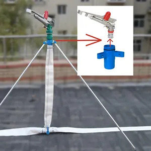 Système d'irrigation agricole Outil PY Pistolet d'arrosage à longue portée Arroseur rotatif pour irrigation des terres agricoles de 0 à 360 degrés