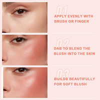 OEM Custom 3-en-1 Magic Blush Maquillage Noir à Orange Rose Crème Surligneur liquide changeant pour le visage Marque privée