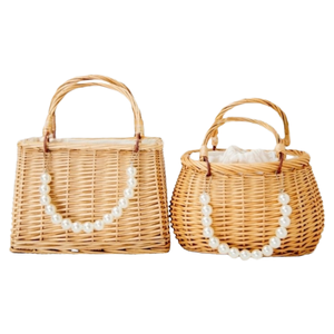 Bolsos de Mimbre Hechos a Mano de Verano, Ligeros y Ecológicos, al por Mayor desde Vietnam, con Flores Tejidas de Poliéster, Estilo Bohemio Variado - Product Image 4