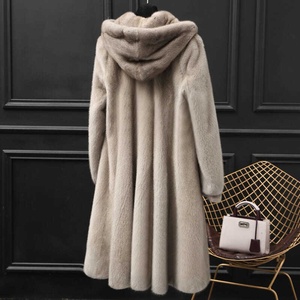 Abrigo Largo de Piel Sintética para <span class=keywords><strong>Mujer</strong></span>, Estilo Europeo Americano, Invierno 2026, con Capucha, Cálido, Elegante y Lujoso - Product Image 1