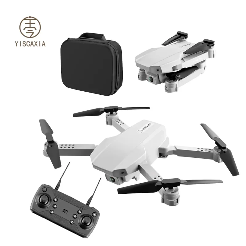 Drone, dobrável 4k hd câmera dupla, fotografia aérea, conjunto básico de quadricóptero com altura fixa e controle remoto, aeronaves com saco