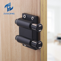 Loquet magnétique tactile moderne en métal noir à poussée unique pour chambre à coucher hôtel salon extérieur et porte de salle de bain