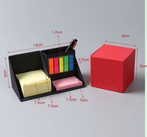 Custom Foldable Square Desktop Combined Type Sticky Notes Eco-Friendly Cube Memo <b>Pad</b> Box with Pen Holder - Product Image 5
