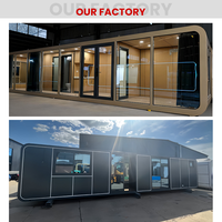 Cabine préfabriquée Apple à dépliage rapide, pour bureau de chantier mobile et dortoir du personnel, avec structure en acier galvanisé robuste