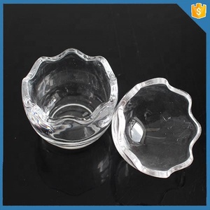 Langxu thiết kế độc đáo hình dạng trứng nến màu lọ thủy tinh bán buôn lưu trữ rõ ràng kẹo Jar thực phẩm lưu trữ & Container có nắp đậy - Product Image 6