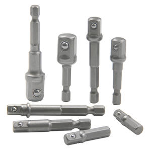 อะแดปเตอร์แปลงหัวหกเหลี่ยมเป็นสี่เหลี่ยม 1/2 1/4 3/8 พร้อมก้านต่อซ็อกเก็ต ชุดอะแดปเตอร์สว่านสแตนเลส 8 ชิ้น - Product Image 1