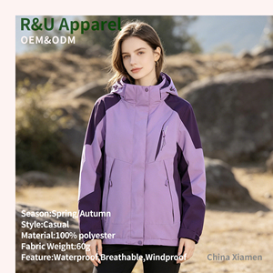 Veste coupe-vent imperméable à fermeture éclair pour femmes, sport de plein air, printemps, simple couche, pour camping, chasse, <span class=keywords><strong>randonnée</strong></span>, alpinisme - Product Image 3