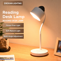 Lampe de lecture LED à col de cygne, 24 LED, alimentée par type C, pour table de chevet