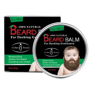 Aichun Beleza Homens Barba Barba Bálsamo Hidratante Cuidados Cera de Crescimento Orgânico 100% Natural Para Os Homens