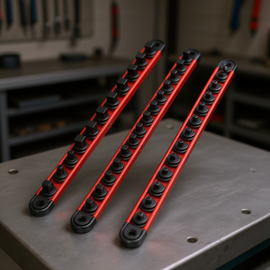 Organisateur de prises en aluminium avec 40 clips, rail de rangement pour outils, lot de 3 - Product Image 2