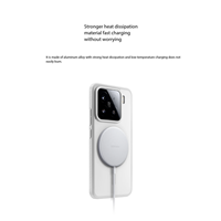 Chargeur sans fil magnétique MIJIA 25W, charge rapide, pour chevet et bureau, fin et portable pour les voyages, compatible avec câble Type C