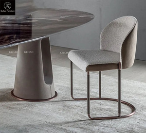 Nero in acciaio inox da pranzo in velluto accento ristorante Cafe tessuto imbottito sedia da pranzo per <span class=keywords><strong>soggiorno</strong></span> - Product Image 2