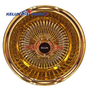 Dayton phong cách 13/14/15 đảo ngược tất cả Chrome Vành/Ba Vàng/Tất cả Vàng Dây bánh xe - Product Image 4