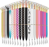 Op maat gemaakte logo bedrukking grote diamanten pennen, bling bruiloft kristallen metalen balpennen voor reclamegeschenken creatieve diamanten pen