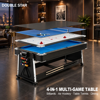Table de billard multifonction 4-en-1 de 7 pieds (billard, snooker, hockey sur air, ping-pong) – Vente en gros, directement de l'usine, pour clubs, bars, OEM