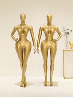 Neue Kurvenreiche Übergröße mit Schmaler Taille, Großer Brust und Großem Po - Ganzkörper-FRP-Frauenfigur mit Stehender Pose für Schaufenster