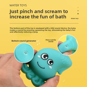 Jouets d'eau en plastique mignon dessin animé <span class=keywords><strong>crabe</strong></span> porc-épic pour les enfants se baignant et nageant avec effet sonore de pincement et d'appel pour les enfants - Product Image 4
