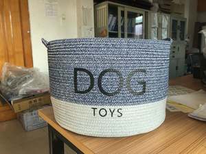 Panier de rangement en corde de coton imprimé à chaud, fait main, écologique, motif cercle, en promotion - Product Image 5