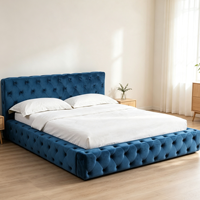 Meubles de chambre à coucher européens, lit rembourré, lits modernes de couleur personnalisée en solde
