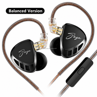 Écouteurs intra-auriculaires KZ Saga entièrement métalliques, basses profondes dynamiques 1DD, HiFi, filaires, 3,5 mm, pour jeux, musique, audiophiles