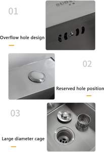 Équipement de <span class=keywords><strong>cuisine</strong></span> professionnel personnalisé en acier inoxydable commercial, évier de <span class=keywords><strong>cuisine</strong></span> industriel autoportant pour restaurant - Product Image 6