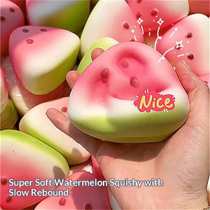 Watermelon <b>Squishy</b> Toy Soft Slow Rebound Fruit Stress Ball Food Play Squeeze Toy Stress Relief Toy - Product Image 2