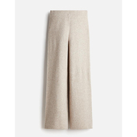 Ensemble 2 pièces en cachemire tricoté pour femme : Cardigan col en V et pantalon ample à jambes larges – Doux, confortable et décontracté pour la maison