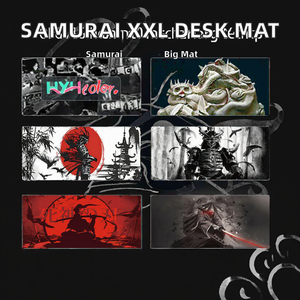 Tappetino da Scrivania XXL in Gomma Stile Samurai Giapponese Bianco e Nero per Gaming Esteso Stile <span class=keywords><strong>Ghost</strong></span> of <span class=keywords><strong>Tsushima</strong></span> - Product Image 2