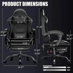 2025 pas cher en cuir promotionnel nouvelle Chaise Gamer Pro grand <span class=keywords><strong>bureau</strong></span> noir dossier haut bas <span class=keywords><strong>prix</strong></span> PC chaise de jeu course repose-pieds - Product Image 4