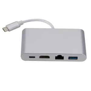 USB C Hub 4 в 1 адаптер USB-C к HDTV многопортовый адаптер с 4K HD выход USB 3,0 портов совместимый для MacBook Pro XPS